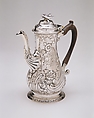 Coffeepot, Robert Peaston (British, active 1756–66), Silver, British