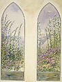 Suggestion for window, Mr. C. H. McCormick, Louis C. Tiffany (American, New York 1848–1933 New York), Watercolor, gouache, graphite, and ink on artist board with original mat, American