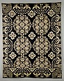 Coverlet, Agriculture & Manufactures pattern, Wool and cotton, woven, American