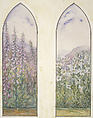 Suggestion for window, Mr. C. H. McCormick, Louis C. Tiffany (American, New York 1848–1933 New York), Watercolor, gouache, graphite, and ink on artist board with original mat, American