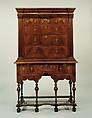 High Chest of Drawers, Black walnut, white pine, American