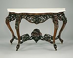 Console Table, Attributed to John Henry Belter (American, born Germany 1804-1863 New York), Rosewood, marble, American