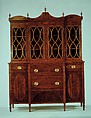 Gentleman’s secretary, Attributed to Nehemiah Adams (1769–1840), Mahogany, mahogany veneer, satinwood with white pine, American