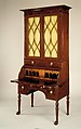 Cylinder Desk and Bookcase, Attributed to Duncan Phyfe (American (born Scotland), near Lock Fannich, Ross-Shire, Scotland 1768/1770–1854 New York), Mahogany, mahogany veneer, satinwood, gilded
gesso with yellow poplar, white pine, American