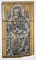 Cartoon for window, Wycliffe, St. John's Chapel Episcopal Divinity School, Cambridge, Massachusetts, Louis C. Tiffany (American, New York 1848–1933 New York), Watercolor, gouache, graphite, and powdered charcoal for pouncing, American