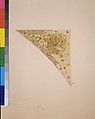 Design for a filigree spandrel, Louis C. Tiffany (American, New York 1848–1933 New York), Ink and watercolor over graphite on paper, American