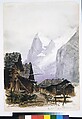 "Splendid Mountain Watercolours" Sketchbook - Cover, John Singer Sargent (American, Florence 1856–1925 London), Black impressed cardboard (cover); various media on off-white wove paper, American