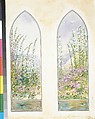 Suggestion for window, Mr. C. H. McCormick, Louis C. Tiffany (American, New York 1848–1933 New York), Watercolor, gouache, graphite, and ink on artist board with original mat, American