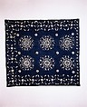 Embroidered blanket, Wool embroidered with cotton, American