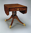 Drop-leaf Pembroke Table, Attributed to the Workshop of Duncan Phyfe (American (born Scotland), near Lock Fannich, Ross-Shire, Scotland 1768/1770–1854 New York), Mahogany, white pine, cherry, American