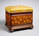 Ottoman, Herter Brothers (German, active New York, 1864–1906), Rosewood (secondary woods: cedar, chestnut), leather, replacement upholstery, American