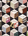 Quilt, Tumbling Blocks with Signatures pattern, Adeline Harris Sears (1839–1931), Silk, American