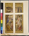 Design for  window, Mr. J.C. Williams, All Saints' Chapel, Atlanta, Georgia, Louis C. Tiffany (American, New York 1848–1933 New York), Watercolor, ink, graphite, and white gouache, American