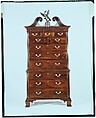 Chest-on-chest, Attributed to Thomas Affleck (1740–1795), Mahogany, mahogany veneer, white cedar,
yellow pine, tulip poplar, American