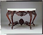 Console Table, Attributed to John Henry Belter (American, born Germany 1804-1863 New York), Rosewood, marble, American