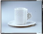 Cup and saucer, Union Porcelain Works (American, 1863–1922), Porcelain, American