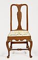 Side Chair, Painted maple, pine; crewel wool, linen, American