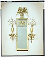 Looking Glass, Gilded gesso, verre eglomise with pine, wire, American