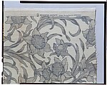 Daffodil textile, Candace Wheeler (American, Delhi, New York 1827–1923 New York), Printed and woven cotton velvet, American