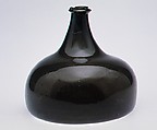 Wine Bottle, Free-blown glass, American