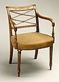 Armchair, Charles-Honoré Lannuier (France 1779–1819 New York), Mahogany, American