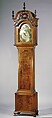 Tall Clock, John Wood Sr. (active ca. 1729–1760/1), Walnut, yellow poplar, white pine; brass, iron, glass, American