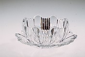 Plate, Christian Dorflinger (1828–1915), Blown lead glass, American