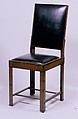 Side Chair, Designed by Frank Lloyd Wright (American, Richland Center, Wisconsin 1867–1959 Phoenix, Arizona), Steel, wood, American