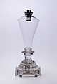 Whale Oil Lamp, Pressed and free-blown lead glass