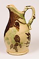 Pitcher, J. Eberly and Company, Earthenware with slip decoration, American