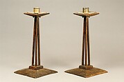 Candlestick, Charles Rohlfs (American, Brooklyn, New York 1853–1936 Buffalo, New York), Wood; Oak, copper