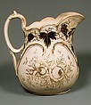 Pitcher, United States Pottery Company (1852–58), Stoneware, American
