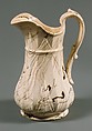 Pitcher, United States Pottery Company (1852–58), Mottled brown earthenware, American