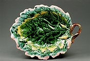 Bread Plate, Griffen, Smith and Hill (1880–1889), Earthenware, American