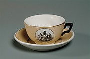 Cup and Saucer, Glasgow Pottery Company (1856–1906), Earthenware, American