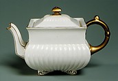 Teapot, Ott and Brewer (American, Trenton, New Jersey, 1871–1893), Earthenware, American