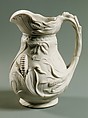 Pitcher, United States Pottery Company (1852–58), Parian porcelain, American