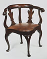 Corner chair, Attributed to Joseph Armitt (died 1747), Walnut, American