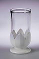 Tumbler, Bakewell, Pears and Company  American, Free-blown colorless and white opaque opalescent glass, American