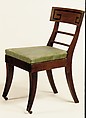 Chair, Mahogany, ebony inlay, American