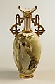 Two-handled vase, Manufactured by Columbian Art Pottery (Morris and Willmore) (1893–1905), Porcelain, American