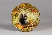Plate, Lizzie M. Fairchild, Porcelain, overglaze enamel decoration, American