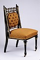 Side Chair, George Jakob Hunzinger (1835–1898), Ebonized cherry, brass, American