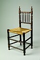 Spindle-back chair, Cherry, ash, American