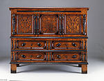 Chest with drawers, Workshop of Peter Blin (ca. 1675–1725), White oak, yellow pine, white cedar, American
