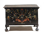 Chest with drawer, Painted yellow poplar, yellow pine, birch, American