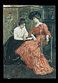 Mrs. F. Luis Mora and Her Sister, F. Luis Mora (American (born Uruguay), Montevideo 1874–1940 New York), Watercolor, gouache, and graphite on wove paper, mounted on cardboard, American