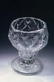 Saltcellar, Blown pattern-molded lead glass, American or British
