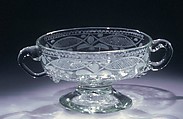 Bowl, Non-lead glass with engraved decoration