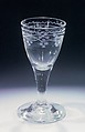 Wine Glass, Non-lead glass with engraved decoration
